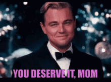 Leonardo Dicaprio Cheers GIF - Leonardo Dicaprio Cheers You Deserve It Mom Mothers Day GIFs