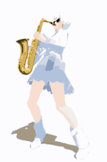 weiss rwby trumpet blowing