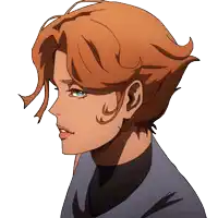 a cartoon drawing of a woman with red hair