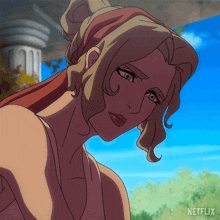 a cartoon of a woman with a netflix logo on the bottom right