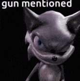 a picture of sonic the hedgehog with the words gun mentioned above him