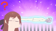 a cartoon of a girl with a question mark over her head