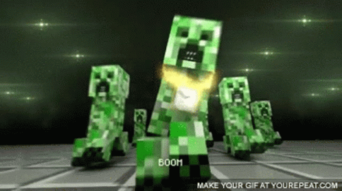 Hit It I Love Minecraft GIF - Hit It I Love Minecraft Creeper Aww Man GIFs