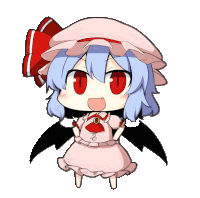 a cartoon drawing of a girl with red eyes and blue hair
