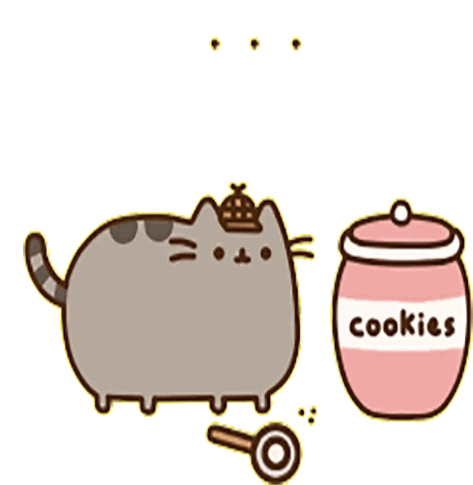 Pusheen Cookie Sticker - Pusheen Cookie Want Stickers