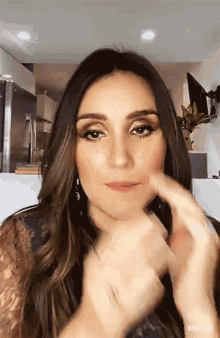 a close up of a woman 's face with the words rbd.gif visible