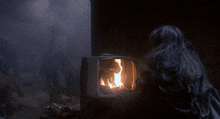 Terminator Tv Fireplace GIF - Terminator Tv Terminator Fireplace GIFs