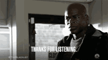 Thanks For Listening Dembe Zuma GIF - Thanks For Listening Dembe Zuma The Blacklist GIFs