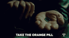 Take The Orange Pill Red Pill GIF - Take The Orange Pill Red Pill Blue Pill GIFs