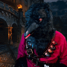 a crow holding a potion with the words healing potion below it