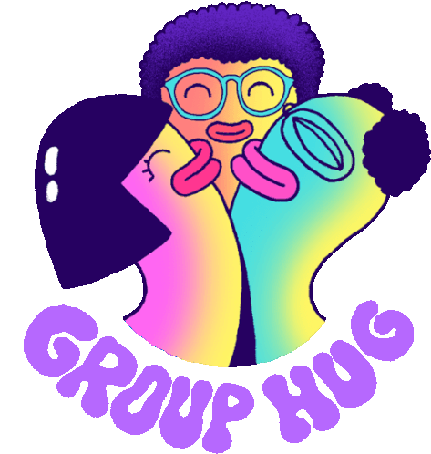 The Wrigglers Have A Team Group Hug Sticker - Group Hug Hugging Bestfriends Stickers
