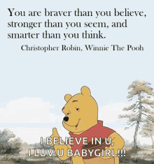 winnie the pooh smart believe in yourself brave