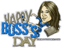 Happy Boss Day Glitter GIF