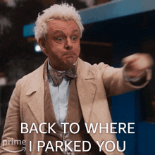 Back To Where I Parked You Aziraphale GIF - Back To Where I Parked You Aziraphale Michael Sheen GIFs