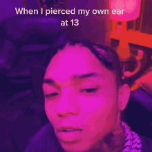 When I Pierced My Own Ear At13 Swae Lee GIF - When I Pierced My Own Ear At13 Swae Lee When I Got My Ear Pierced At13 GIFs