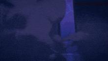 a dark blue background with a glowing object in the middle of it