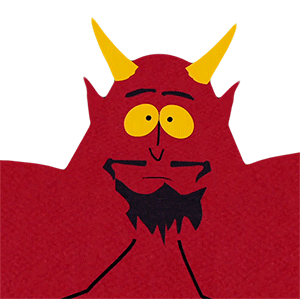 Shrug Satan Sticker - Shrug Satan South Park Stickers