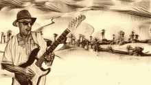 Baset Allhassi Guitarist GIF - Baset Allhassi Guitarist Desert GIFs
