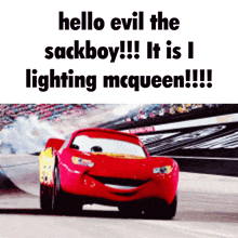 Lightning Mcqueen Evil The Sackboy GIF - Lightning Mcqueen Evil The Sackboy Dreams Ps4 GIFs
