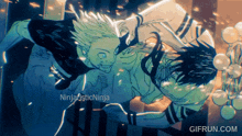 a gif from ninjafisticninja shows two ninjas fighting each other