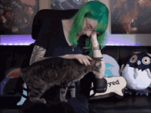 Hazel Gaming Cat GIF - Hazel Gaming Cat Petting GIFs