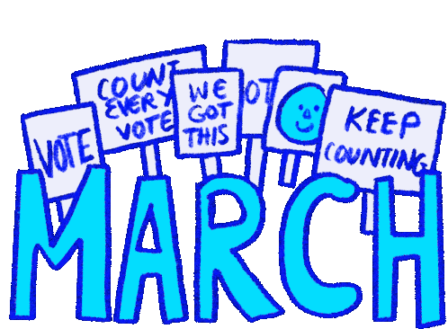 March Win Vote March Sticker - March Win Vote March Win Stickers