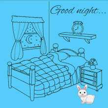 good night night bed time bunny sweet dreams
