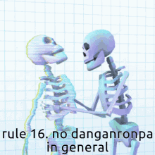 Danganronpa Skeleton GIF - Danganronpa Skeleton Muun Juice GIFs