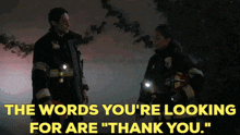 Station 19 Andy Herrera GIF - Station 19 Andy Herrera The Words Youre Looking For Are Thank You GIFs