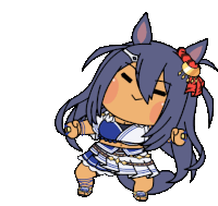 a cartoon drawing of a girl with long black hair and a bow on her head