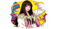 a cartoon of a girl with the word sunny on the bottom