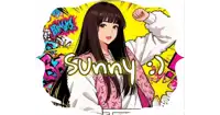 a cartoon of a girl with the word sunny on the bottom