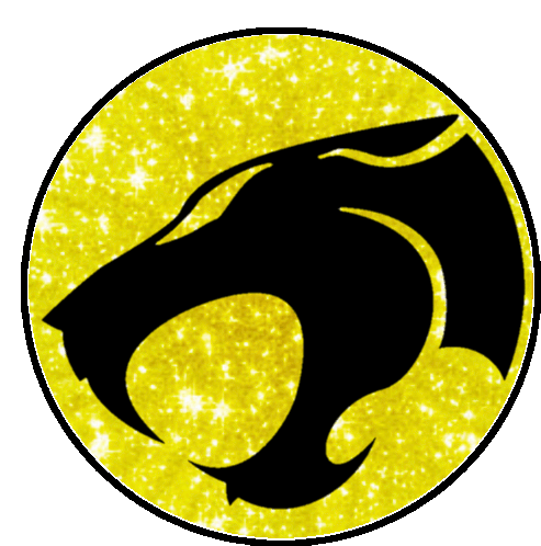 Yellow Glitter Thundercats Sticker - Yellow Glitter Thundercats Stickers