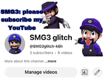 a screenshot of smg3 glitch on youtube