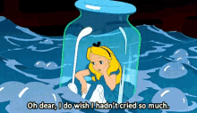 alice alice in wonderland afloat tears cried too much