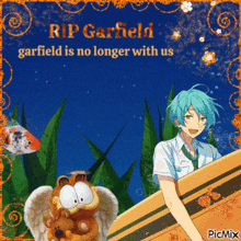 Kanata Shinkai Garfield GIF - Kanata Shinkai Garfield Dead GIFs