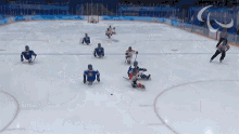 crash into each other team china team slovakia hockey beijing2022winter paralympics