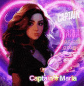 a picture of captain maria with a heart surrounding her