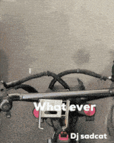 a picture of a motorcycle with the words " whatever " on the bottom