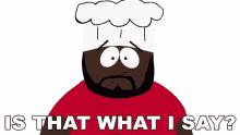 is that what i say chef south park are you there god its me jesus s3e16