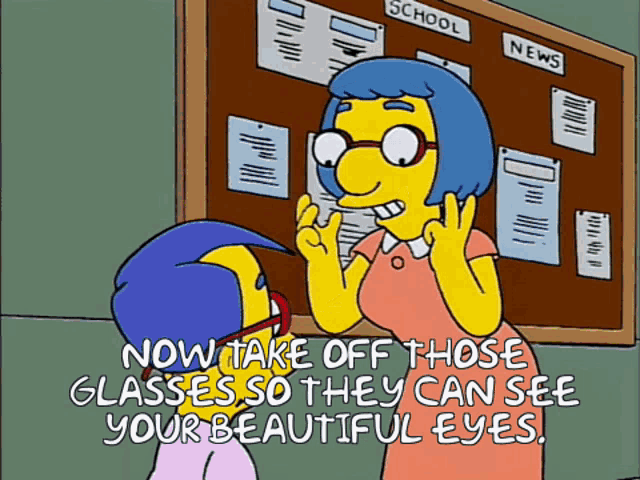 The Simpsons Glasses GIF - The Simpsons Glasses Eyes - Discover & Share GIFs