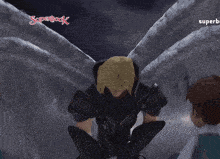 a cartoon angel with the words yes in fact i am