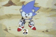 a cartoon character is flying through the air with a surfboard in his hand .