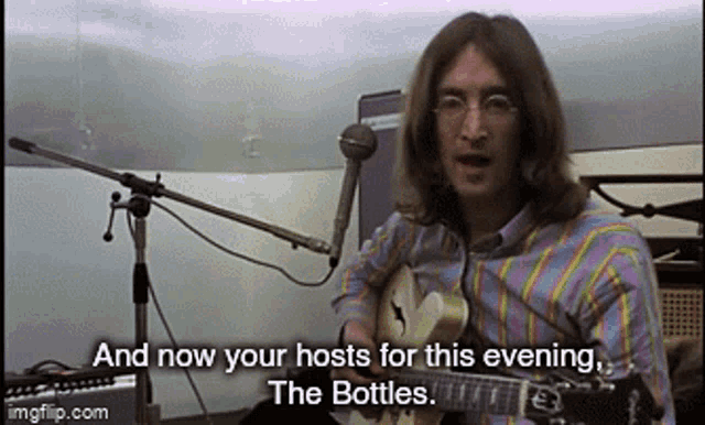 Beatles John Lennon GIF - Beatles John Lennon Bottles GIFs