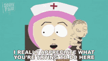 I Really Appreciate What Youre Trying To Do Here Nurse Gollum GIF - I Really Appreciate What Youre Trying To Do Here Nurse Gollum South Park GIFs