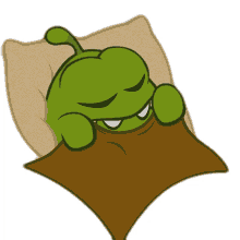 sleeping om nom om nom and cut the rope napping dozing off