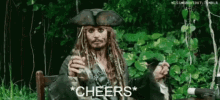 Cheers Pirates Of The Caribbean GIF - Cheers Pirates Of The Caribbean Johnny Depp GIFs