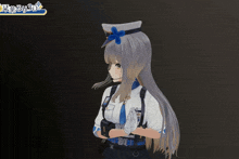 a girl in a police uniform giving a thumbs up sign