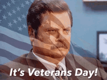Happy Veterans Day GIF - Veterans Day Ron Swanson Remembrance GIFs