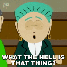 What The Hell Is That Thing Mayor Mary Mcdaniels GIF - What The Hell Is That Thing Mayor Mary Mcdaniels South Park GIFs